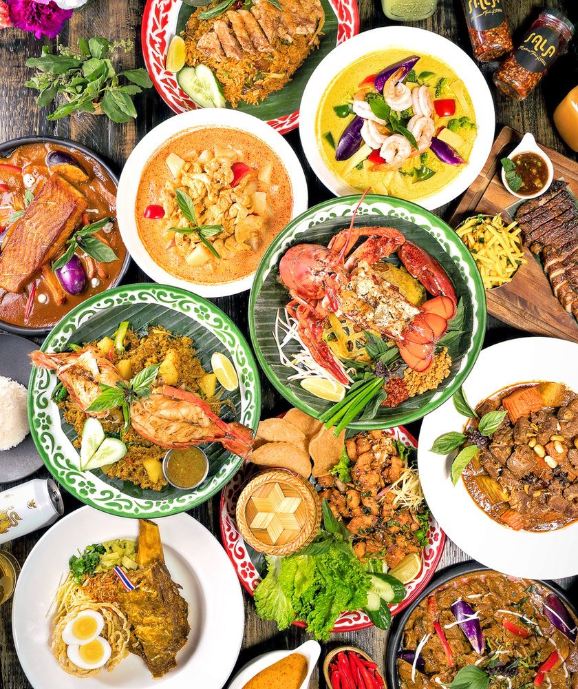A spread of Thai dishes at Sala