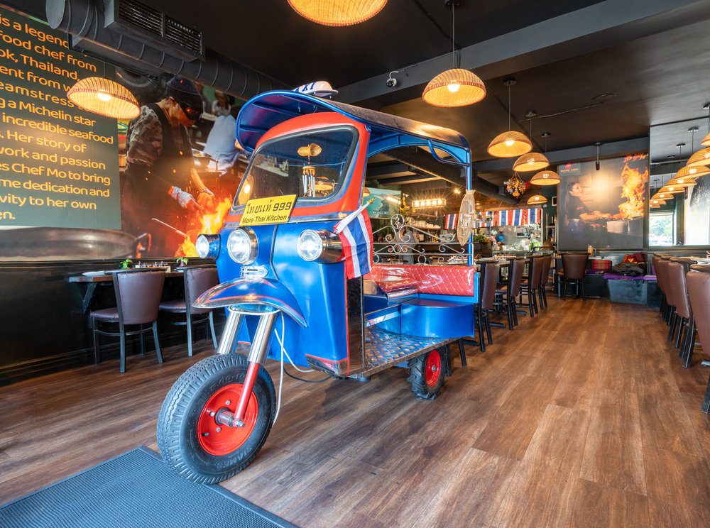 More Thai dining room with a tuk-tuk